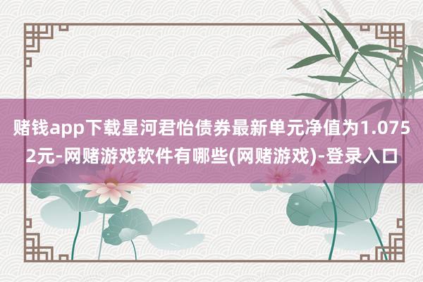 赌钱app下载星河君怡债券最新单元净值为1.0752元-网赌游戏软件有哪些(网赌游戏)-登录入口