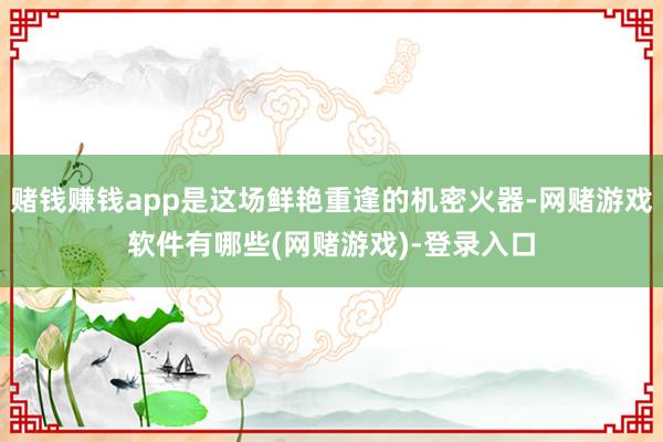 赌钱赚钱app是这场鲜艳重逢的机密火器-网赌游戏软件有哪些(网赌游戏)-登录入口
